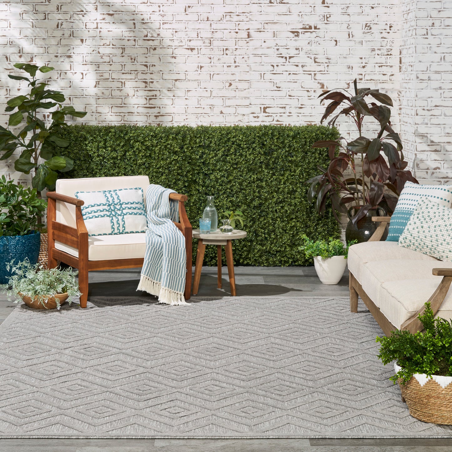 Nourison Versatile 9' x 12' Silver Grey Modern Rug