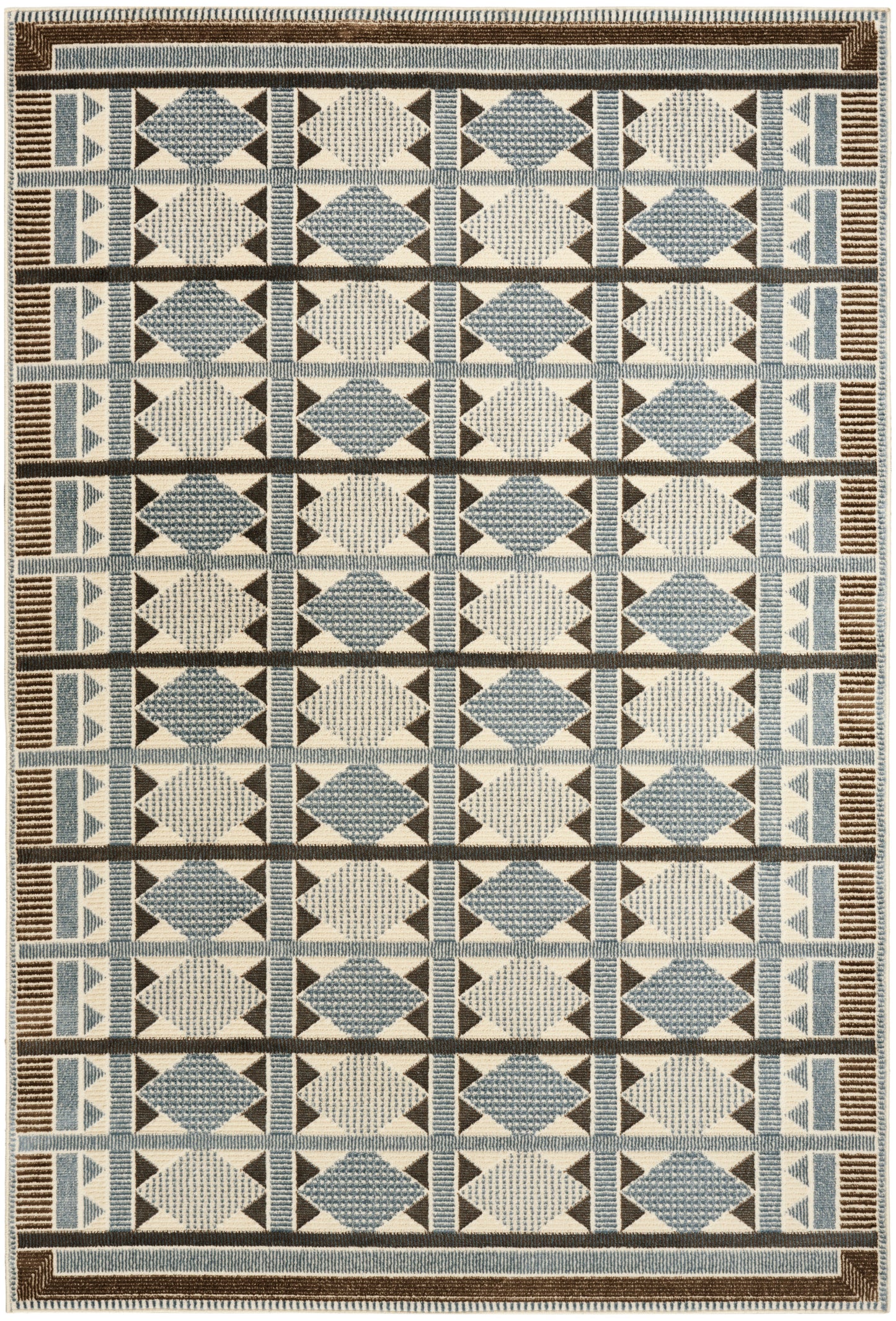 Nourison Nordic 4' x 6' Blue Modern Indoor Rug