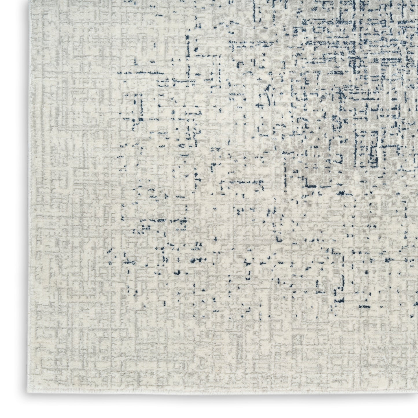 DKNY Grand Street 9' x 12' Ivory Blue Modern Indoor Rug