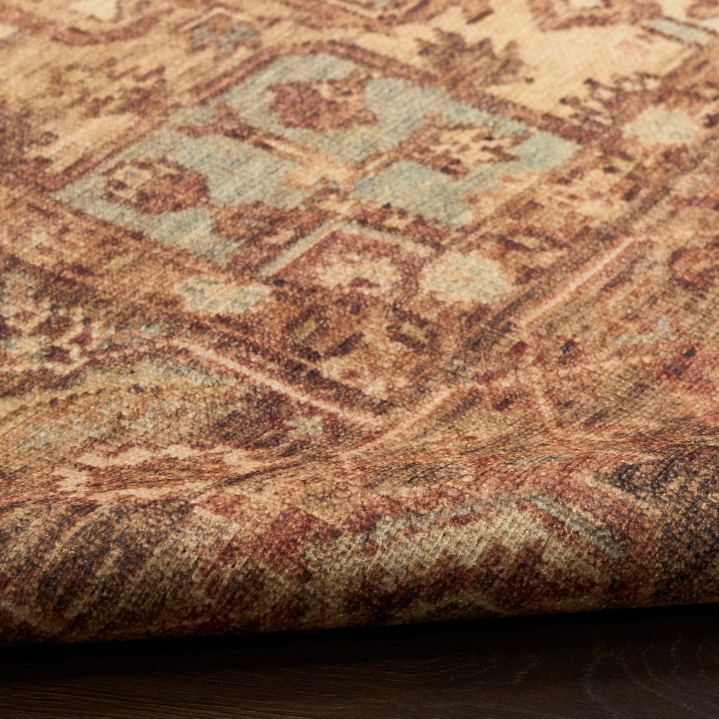Nourison Vintage Washables 2'2" x 8' Gold Vintage Indoor Rug