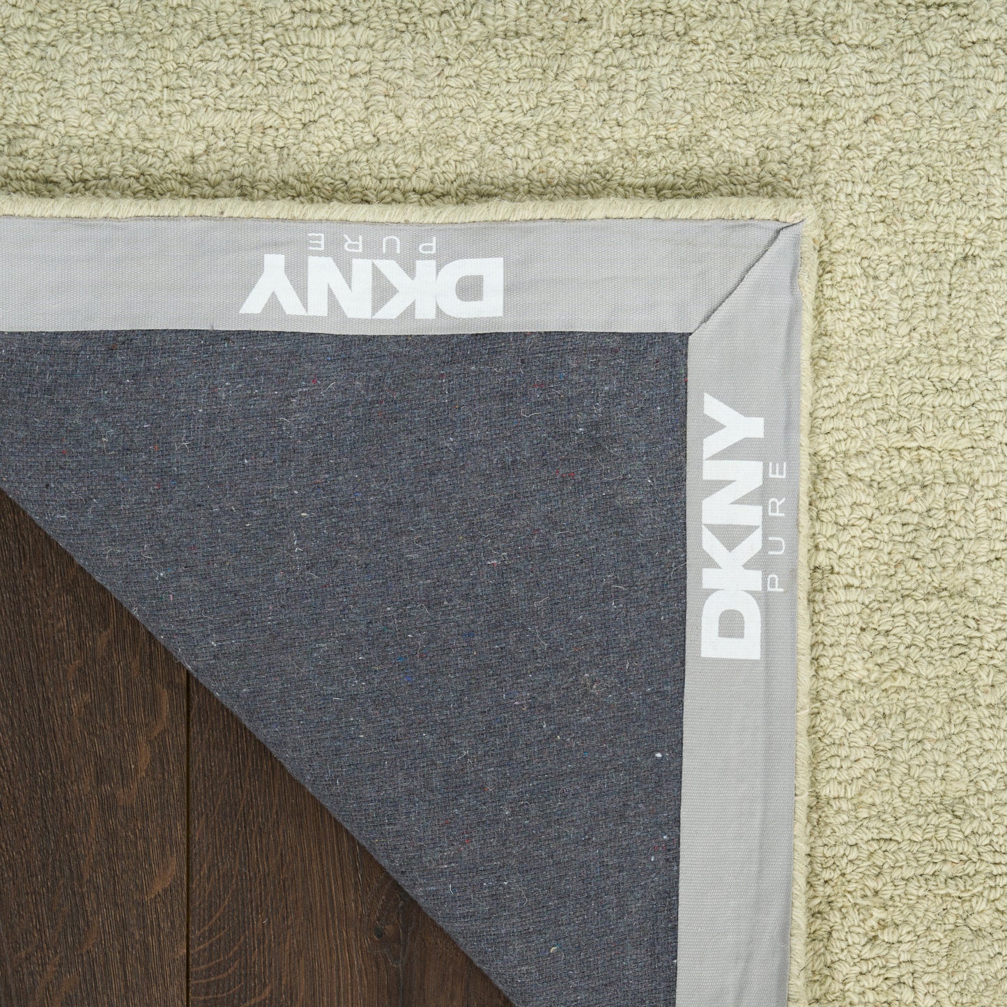 DKNY Pure Grids 5'3" x 7'3" Light Green Contemporary Indoor Rug