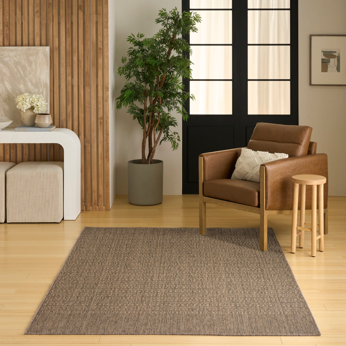 Nourison Tulum 6' x 9' Brown Outdoor Rug