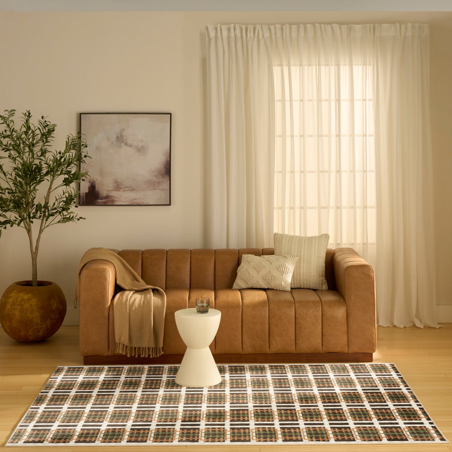 Nourison Nordic 5' x 7' Charcoal Multicolor Modern Indoor Rug