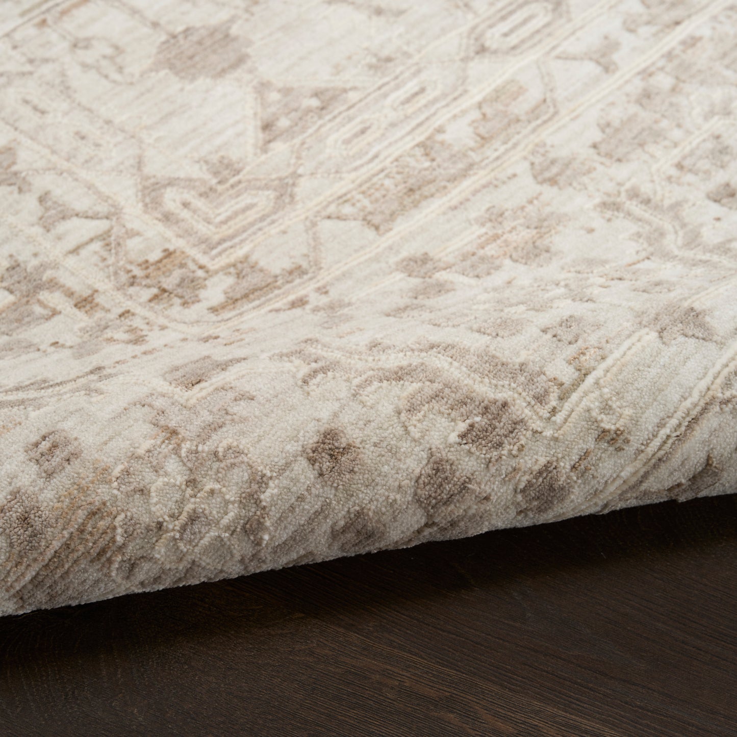 Nourison Shadows 2'2" x 12' Ivory Grey Vintage Indoor Rug
