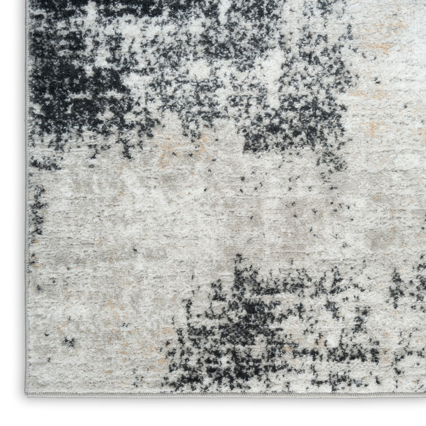 Nourison Dekor 5'3" x 7' Grey Charcoal Modern Indoor Rug