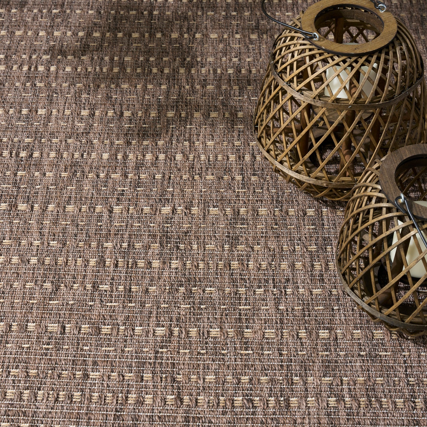 Nourison Tulum 4' x 6' Brown Outdoor Rug