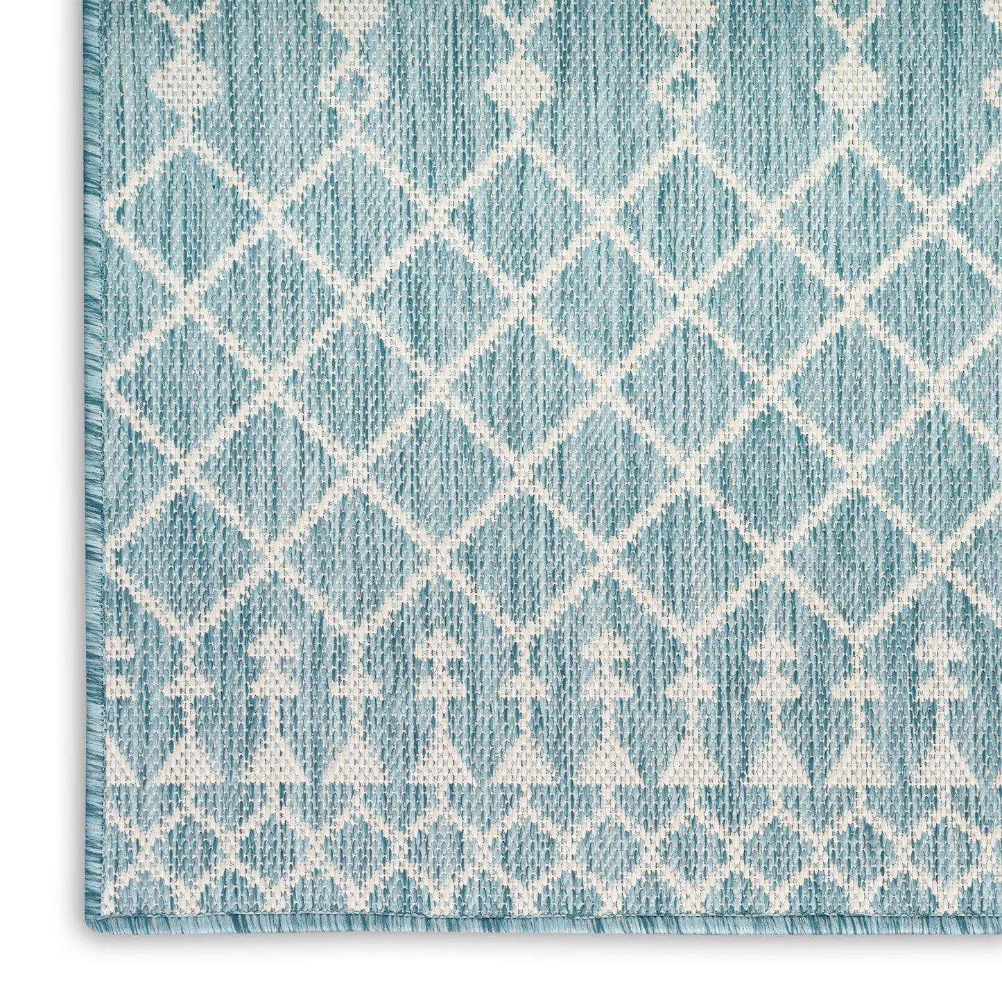 Nourison Positano 10' x 14' Aqua Modern Rug