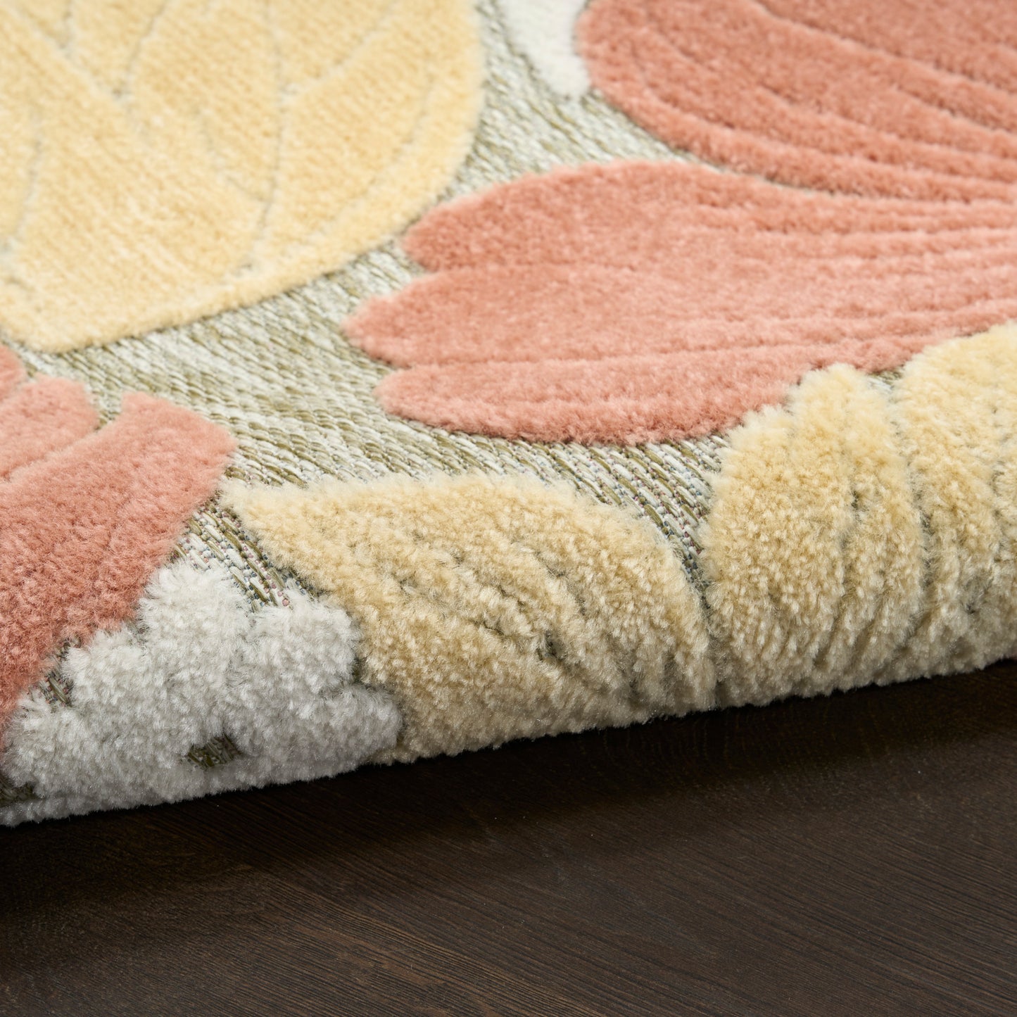 Nourison Aloha 3'6" x 5'6" Rose Modern Rug