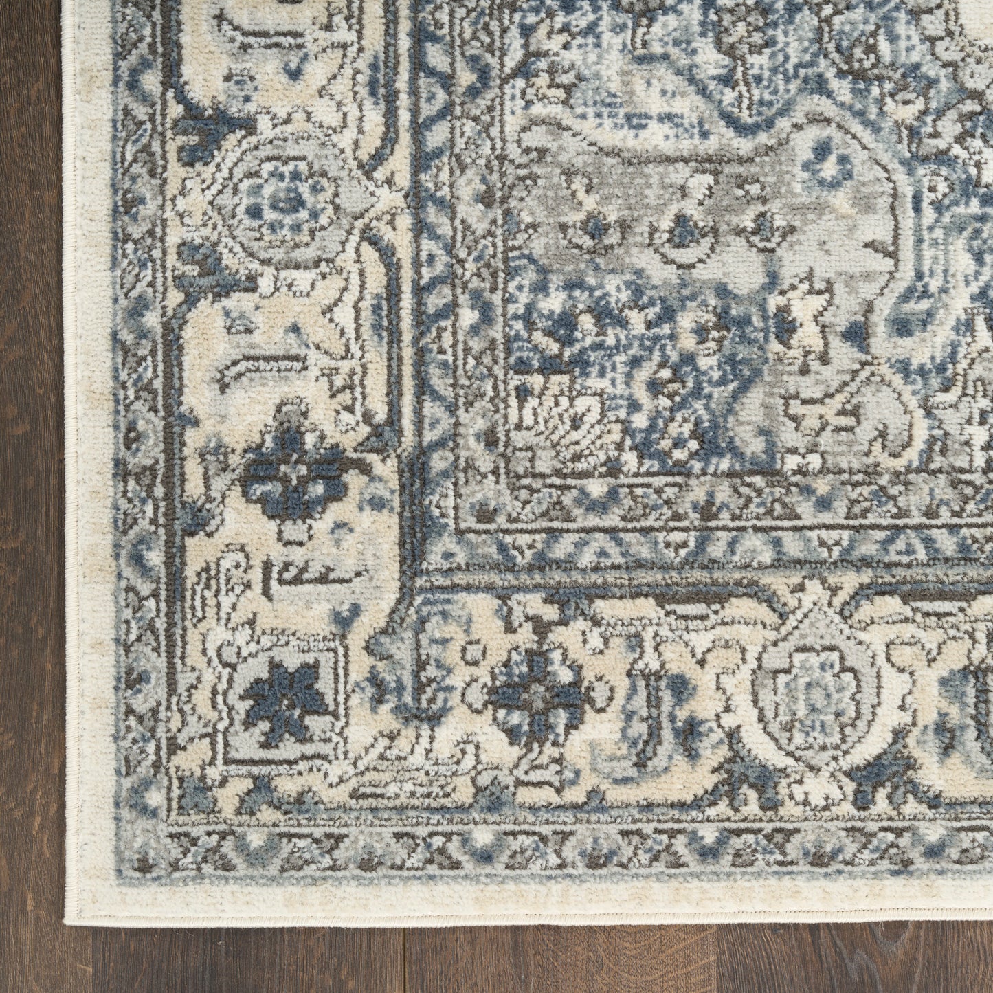 Nourison Quarry 2'2" x 7'6 Ivory Navy Vintage Indoor Rug