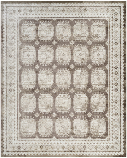 Nourison Dekor 7'10" x 9'10" Ivory Brown Vintage Indoor Rug