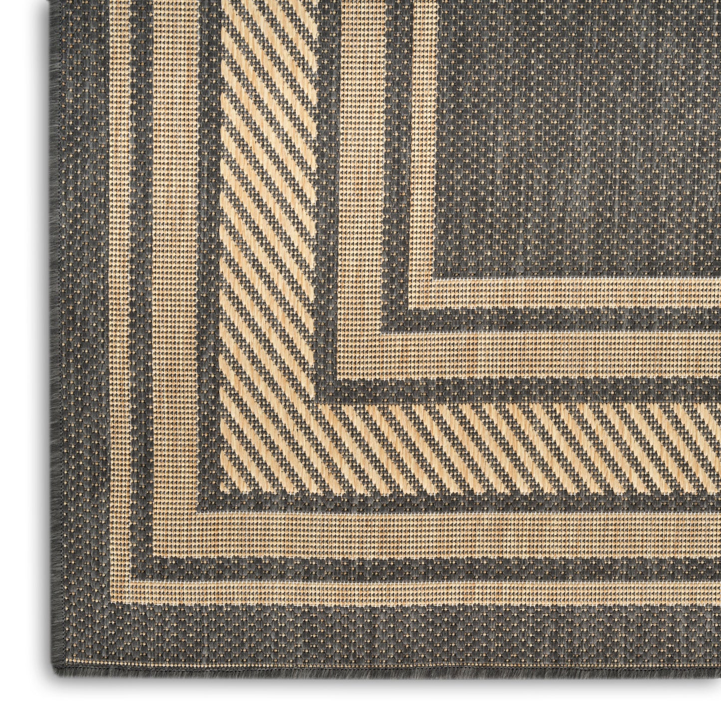 Nourison Horizon Indoor/Outdoor 8' x 10' Charcoal Modern Rug