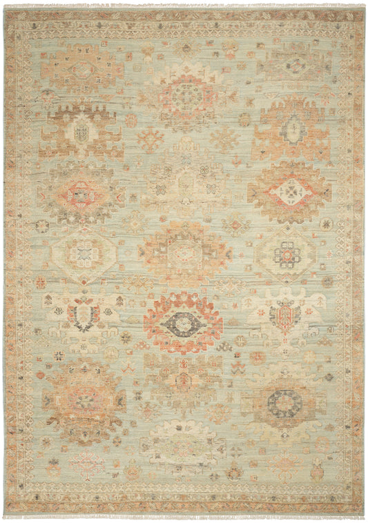 Nourison Heritage Vine 12' x 15' Light Blue Vintage Indoor Rug