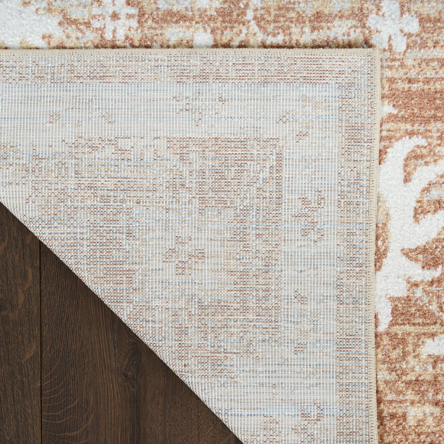 Nourison Astra Machine Washable 2' x 6' Copper Vintage Indoor Rug