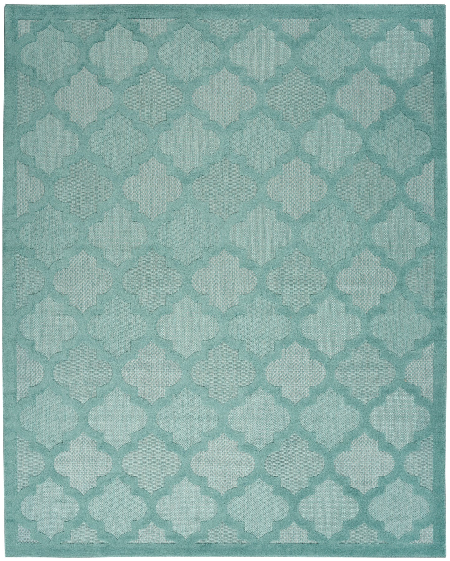 Nourison Easy Care 9' x 12' Aqua Teal Modern Rug