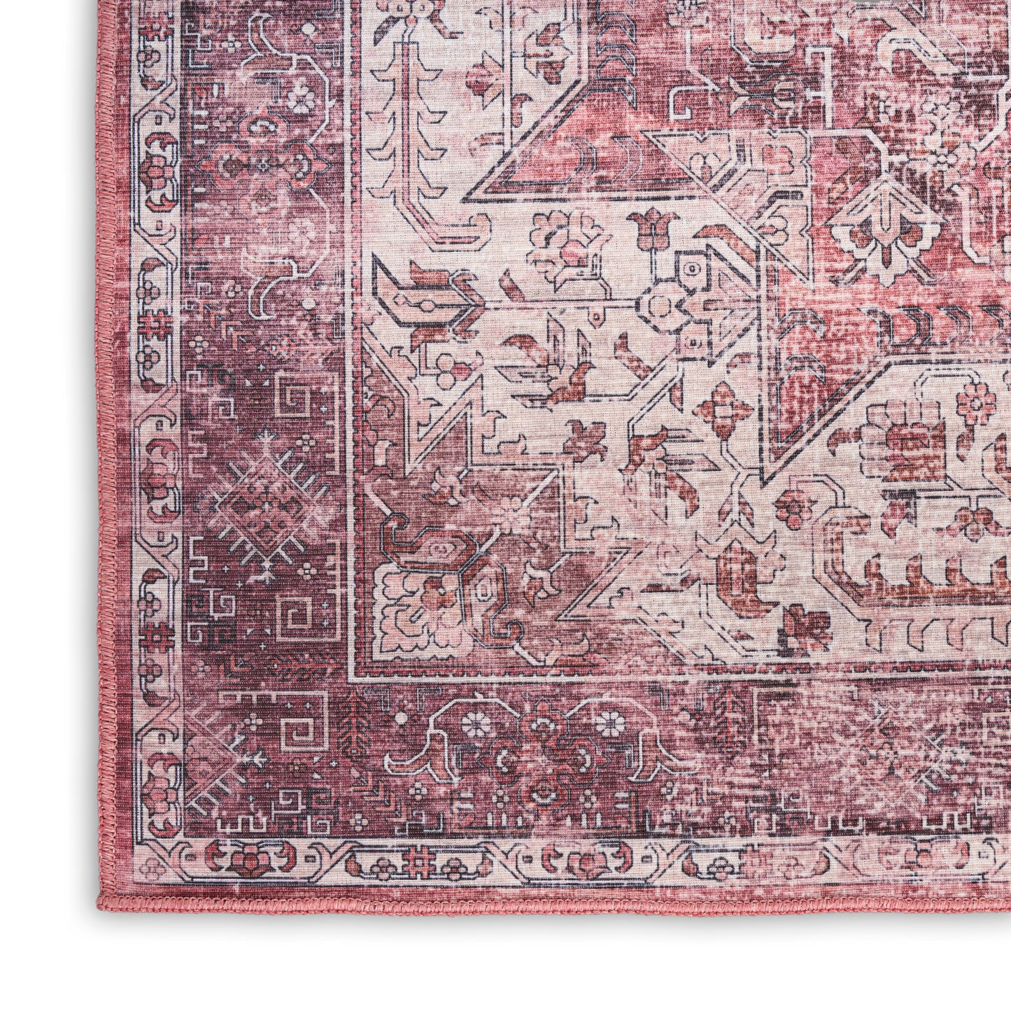 Nourison Nourison Washables 9'2" x 12' Red Vintage Indoor Rug