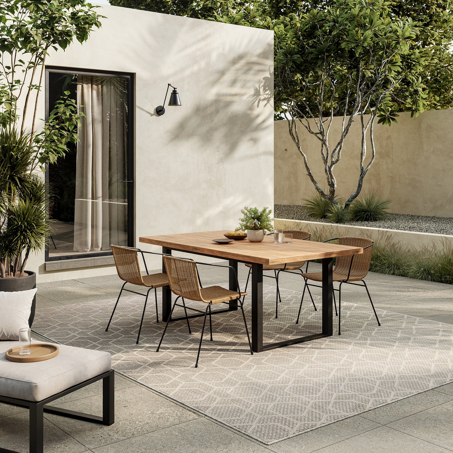 Nourison Horizon Indoor/Outdoor 6' x 9' Grey Modern Rug