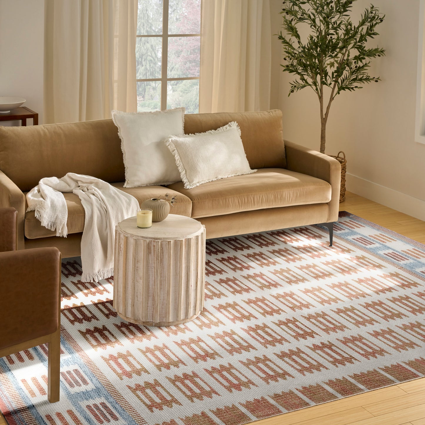 Nourison Nordic 8' x 10' Ivory Rust Modern Indoor Rug