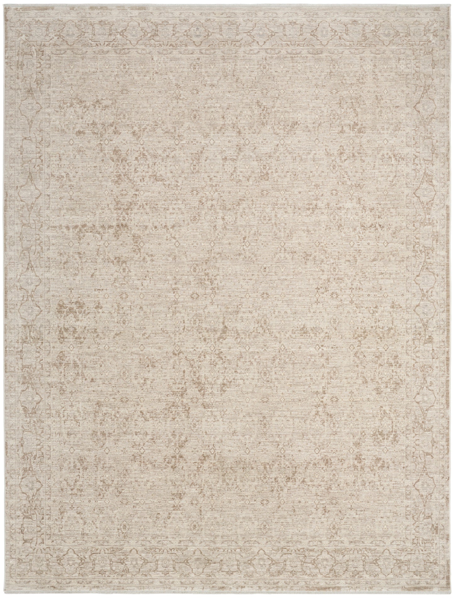 Nourison Shadows 7'10" x 9'10" Ivory Grey Vintage Indoor Rug