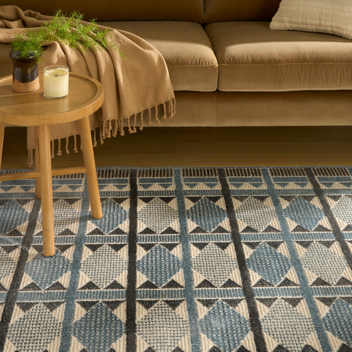 Nourison Nordic 5' x 7' Blue Modern Indoor Rug