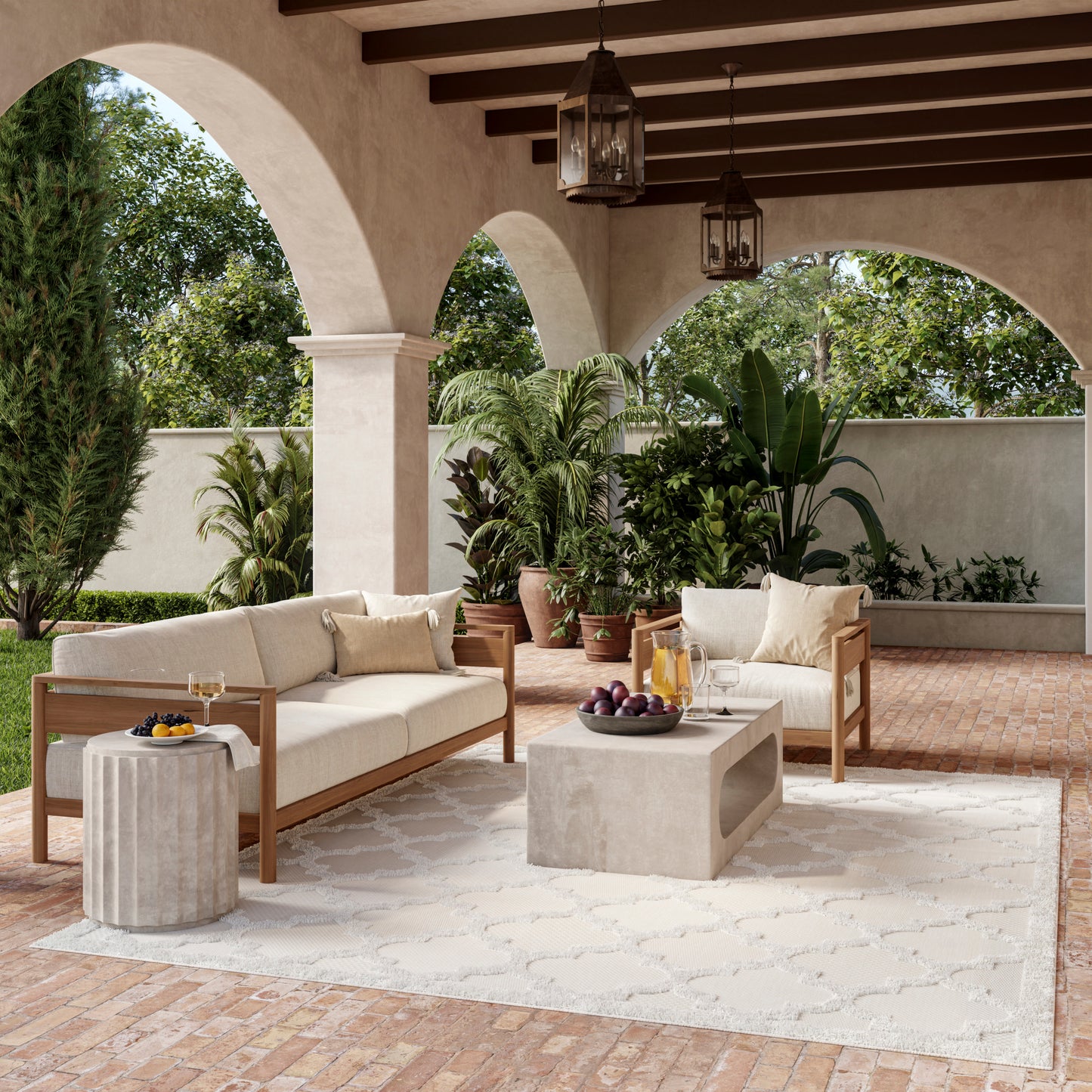 Nourison Easy Care 9' x 12' Ivory White Modern Rug