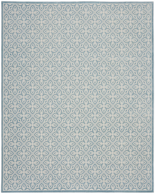 Nourison Washable Charm 9' x 12' Blue Ivory Contemporary Indoor Rug