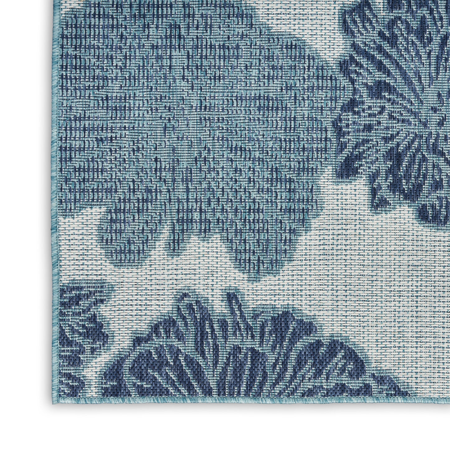 Nourison Garden Oasis 2' x 8' Blue Tropical Rug