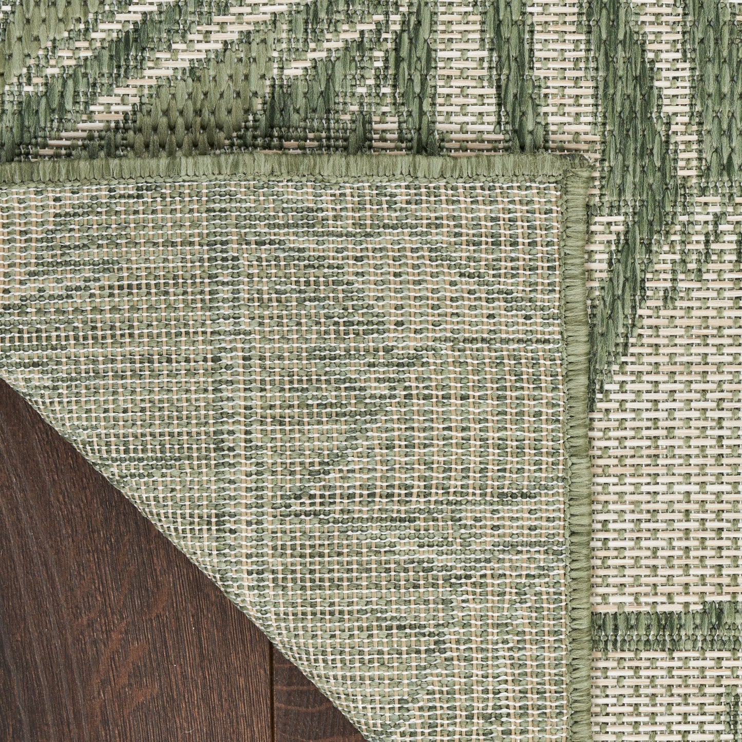 Nourison Garden Oasis 2' x 6' Green Ivory Outdoor Rug