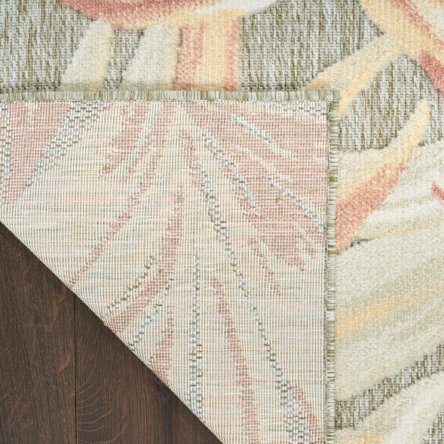 Nourison Aloha 5'3" x 7'5" Sage Rose Modern Rug