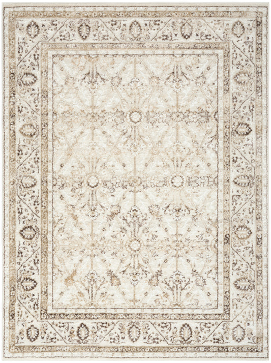 Nourison Dekor 5'3" x 7' Ivory Brown Vintage Indoor Rug
