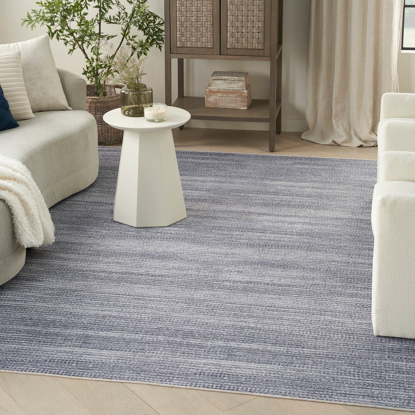 Nourison Nourison Washables 9'2" x 12' Grey Modern Indoor Rug