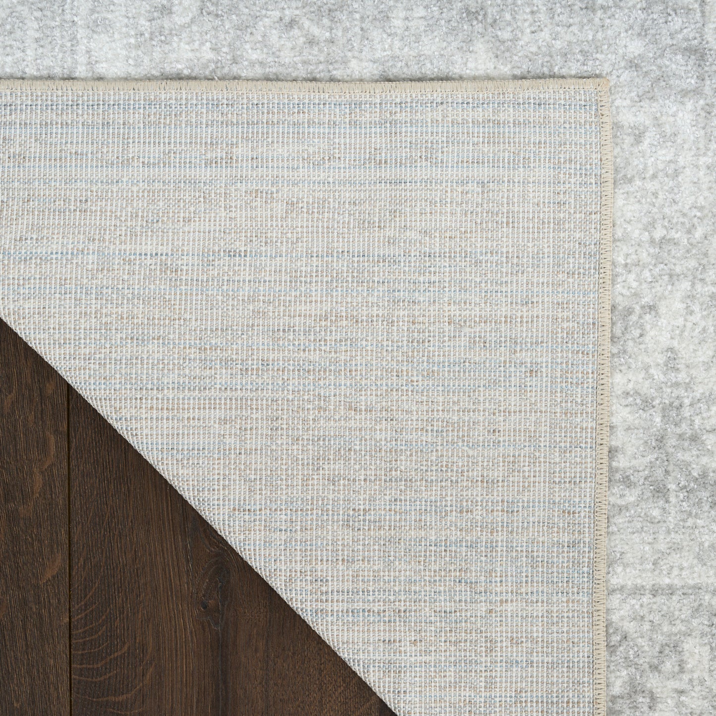 Nourison Astra Machine Washable 9' x 12' Light Grey Vintage Indoor Rug