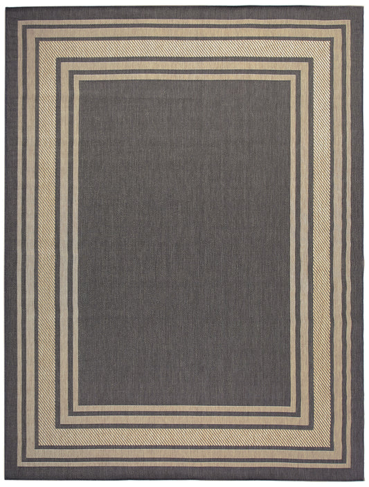 Nourison Horizon Indoor/Outdoor 8' x 10' Charcoal Modern Rug