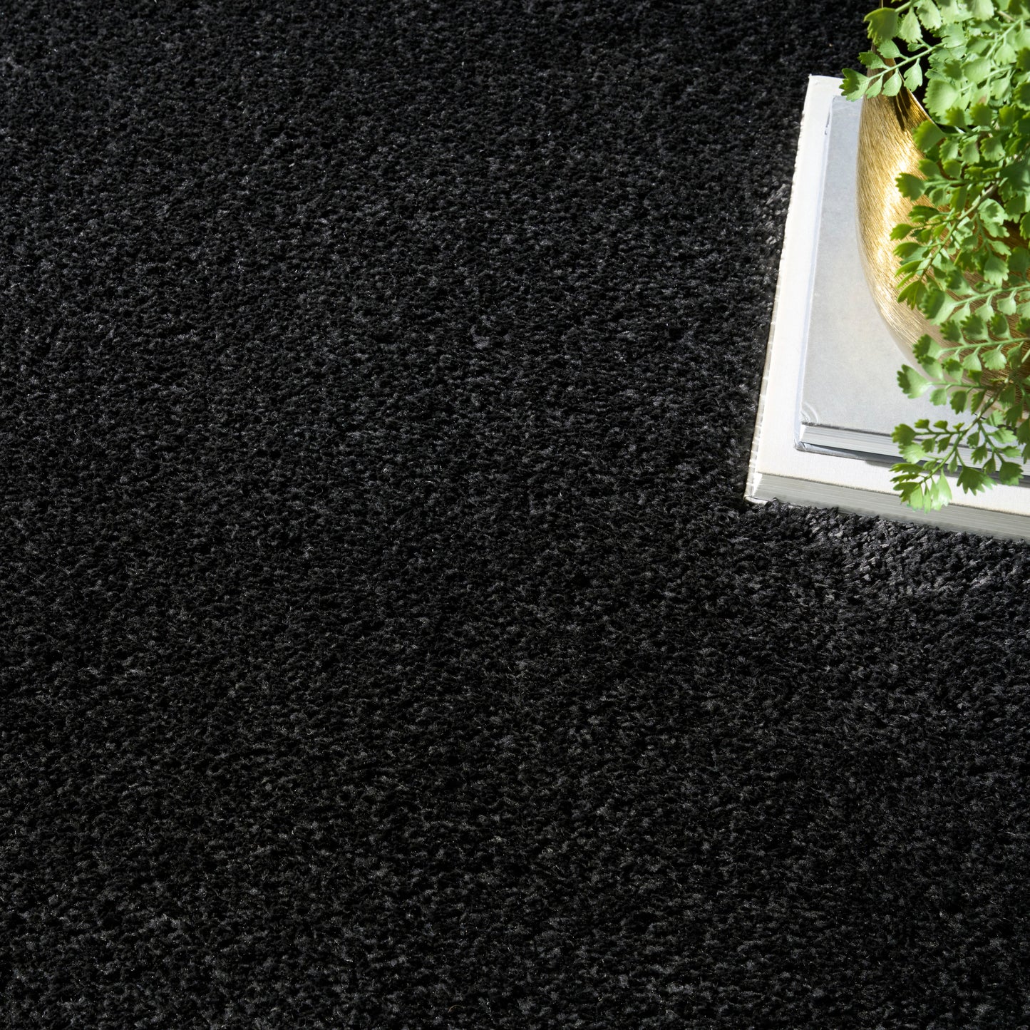 Nourison Pacific Shag 7'10" x 9'10" Black Shag Indoor Rug