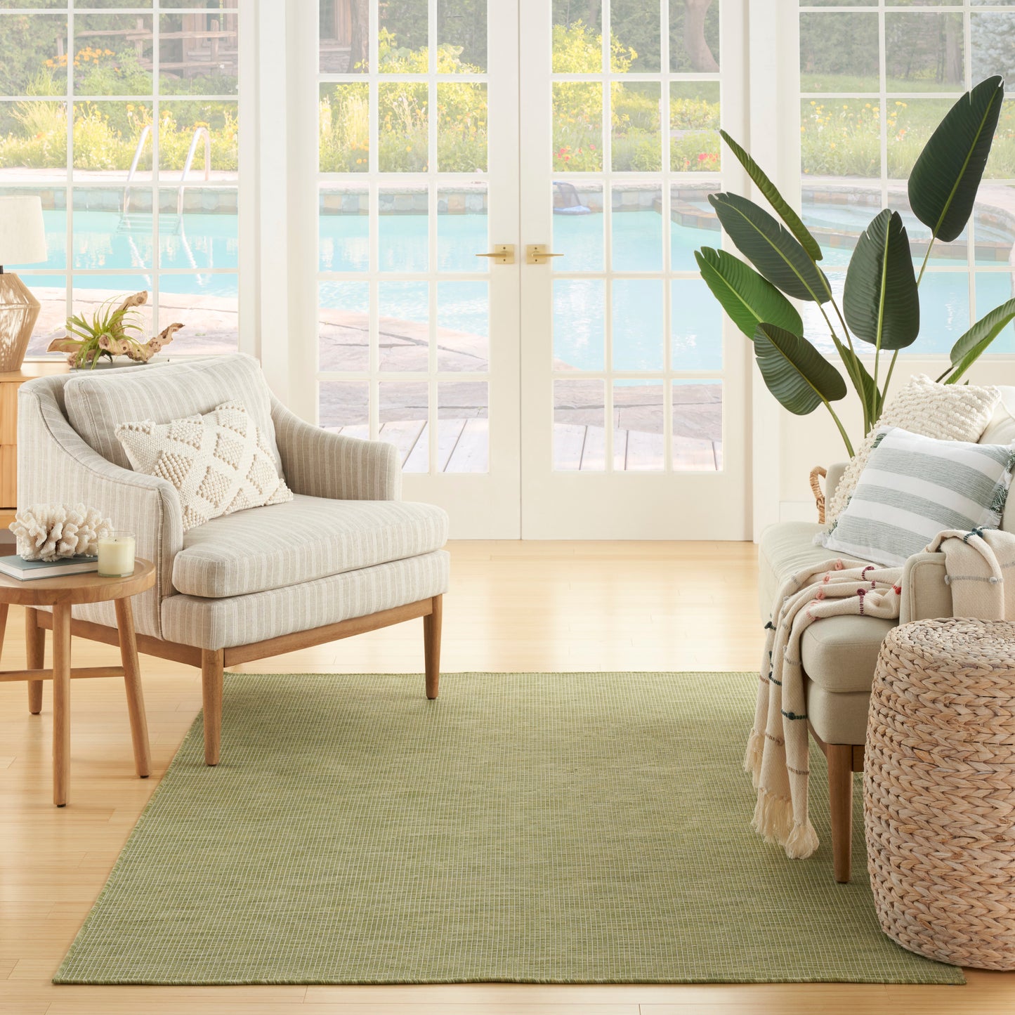 Nourison Positano 10' x 14' Green Modern Rug
