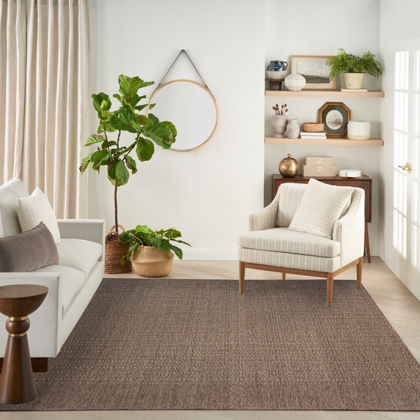 Nourison Tulum 9' x 12' Brown Outdoor Rug