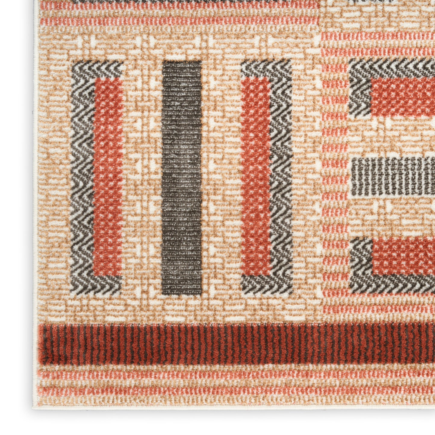 Nourison Nordic 2' x 6' Multicolor Modern Indoor Rug