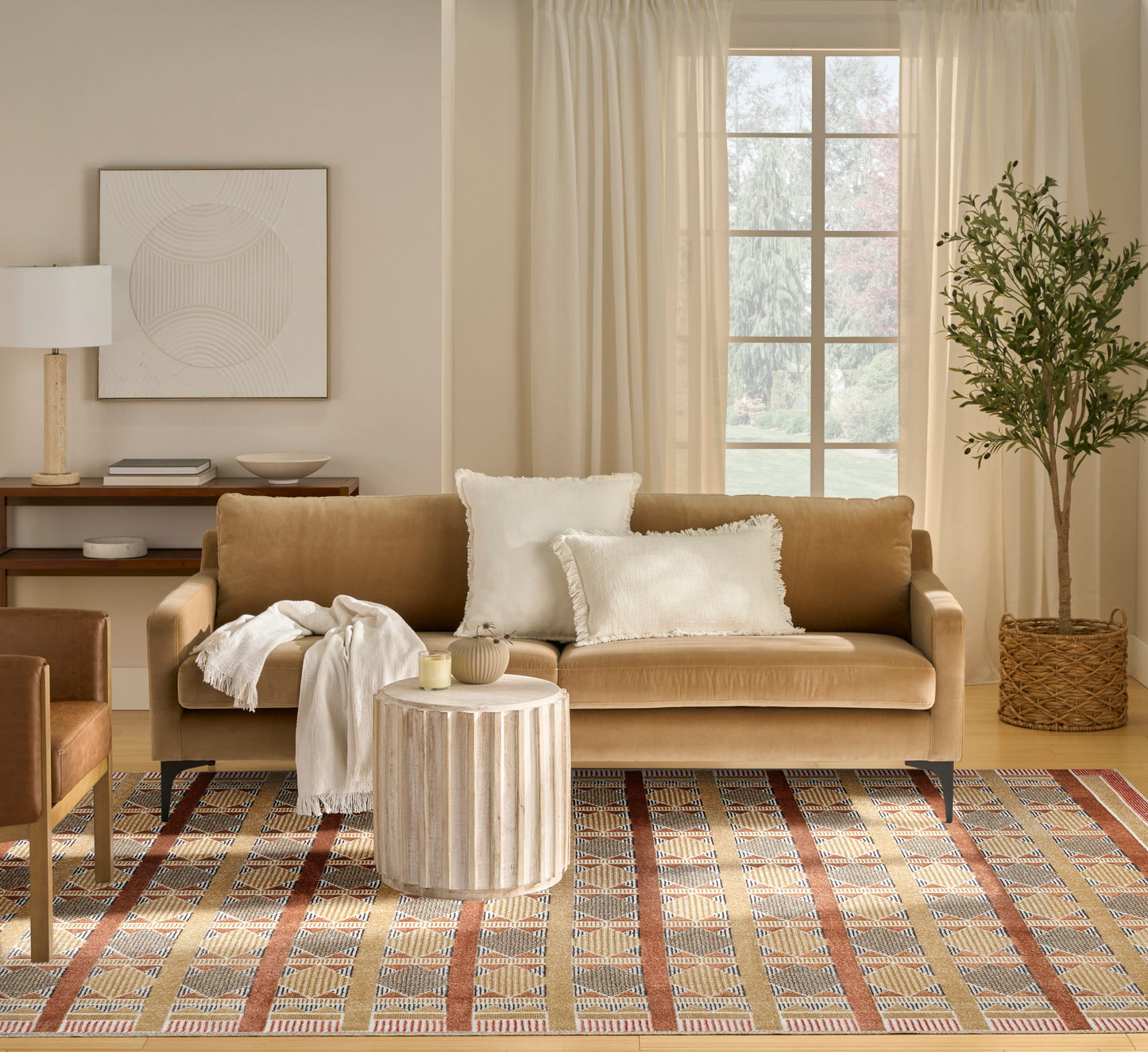 Nourison Nordic 8' x 10' Rust Multicolor Modern Indoor Rug