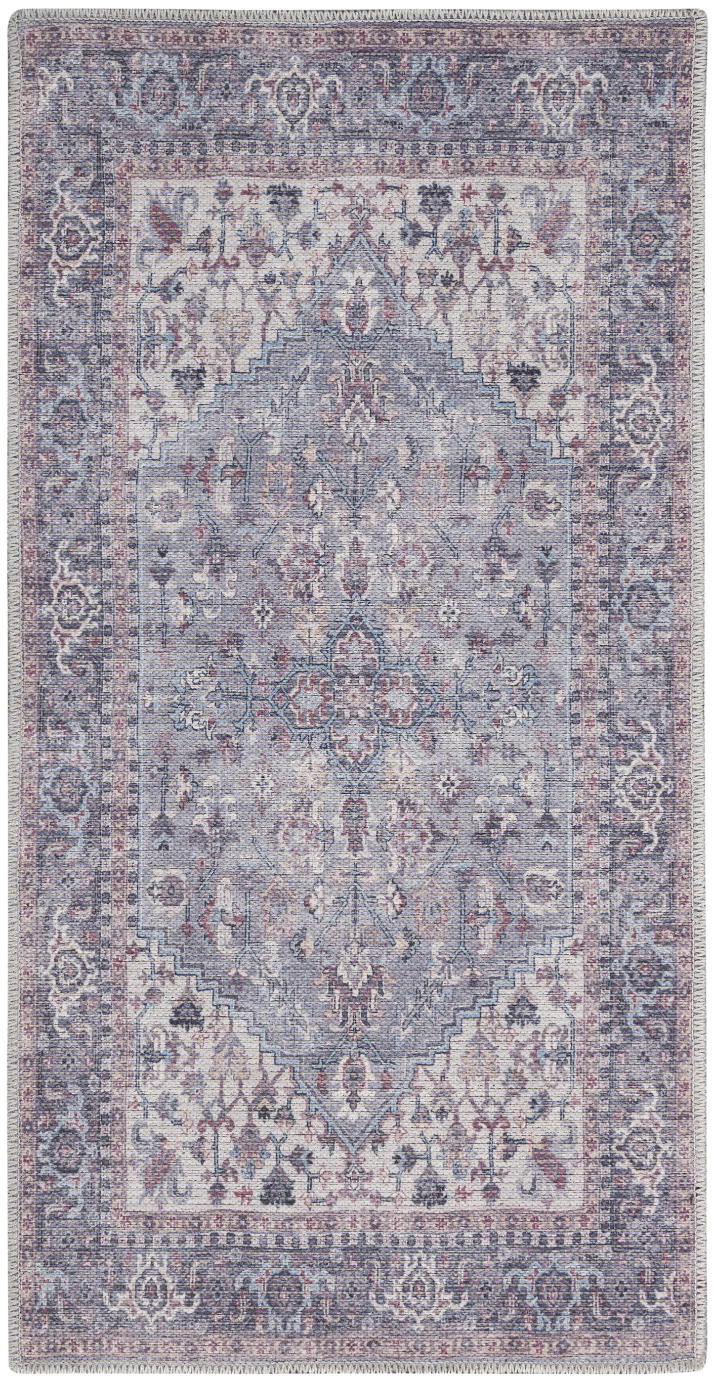Nourison New Concept Washables 2' x 3'9" Grey Vintage Indoor Rug