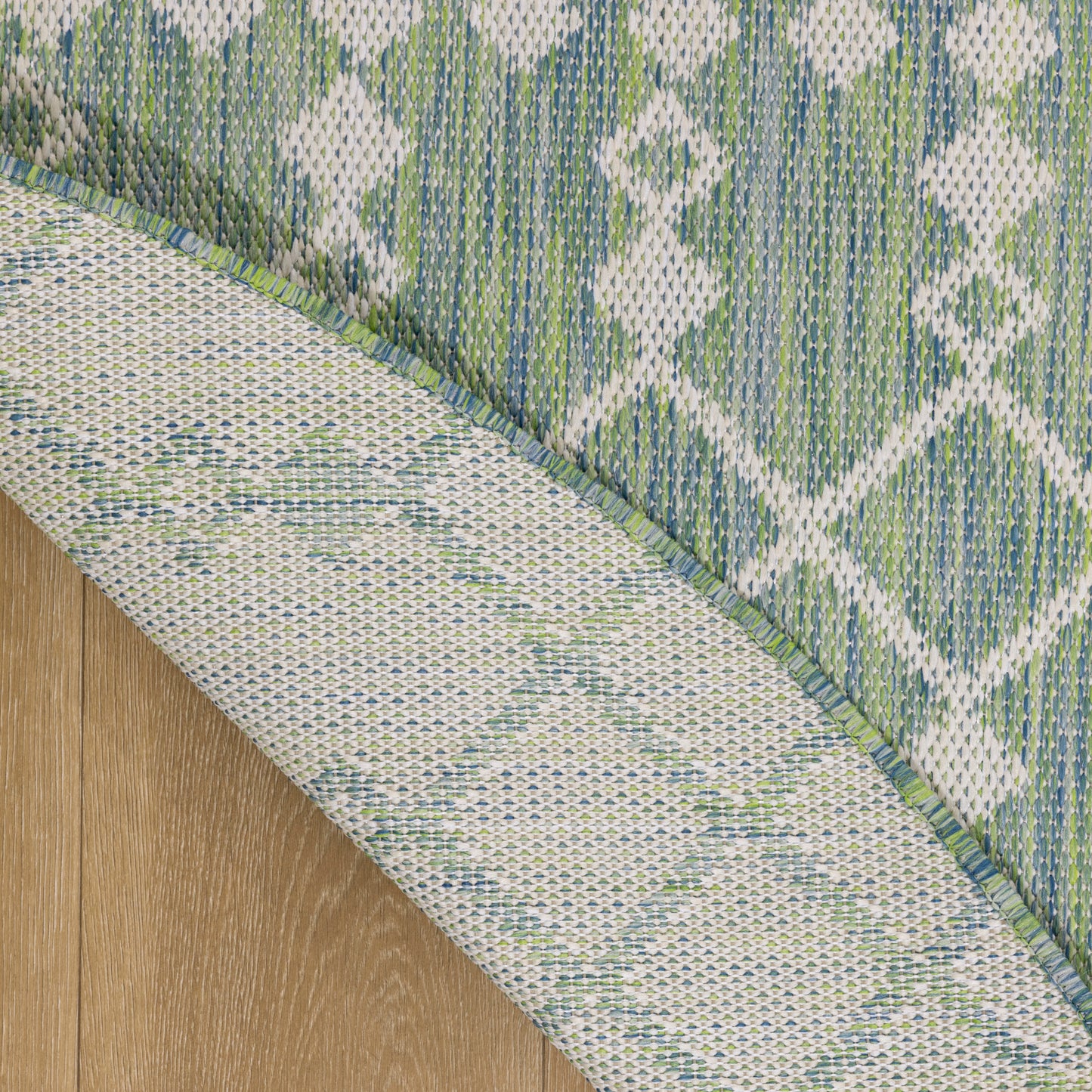 Nourison Positano 8' x Round Blue Green Modern Rug