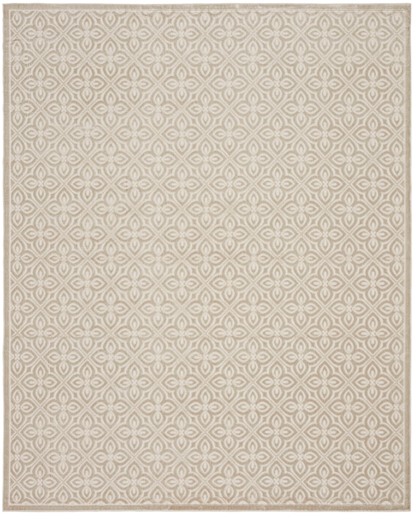Nourison Washable Charm 9' x 12' Silver Ivory Contemporary Indoor Rug