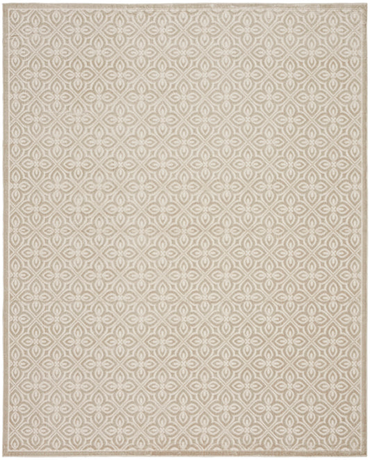 Nourison Washable Charm 9' x 12' Silver Ivory Contemporary Indoor Rug