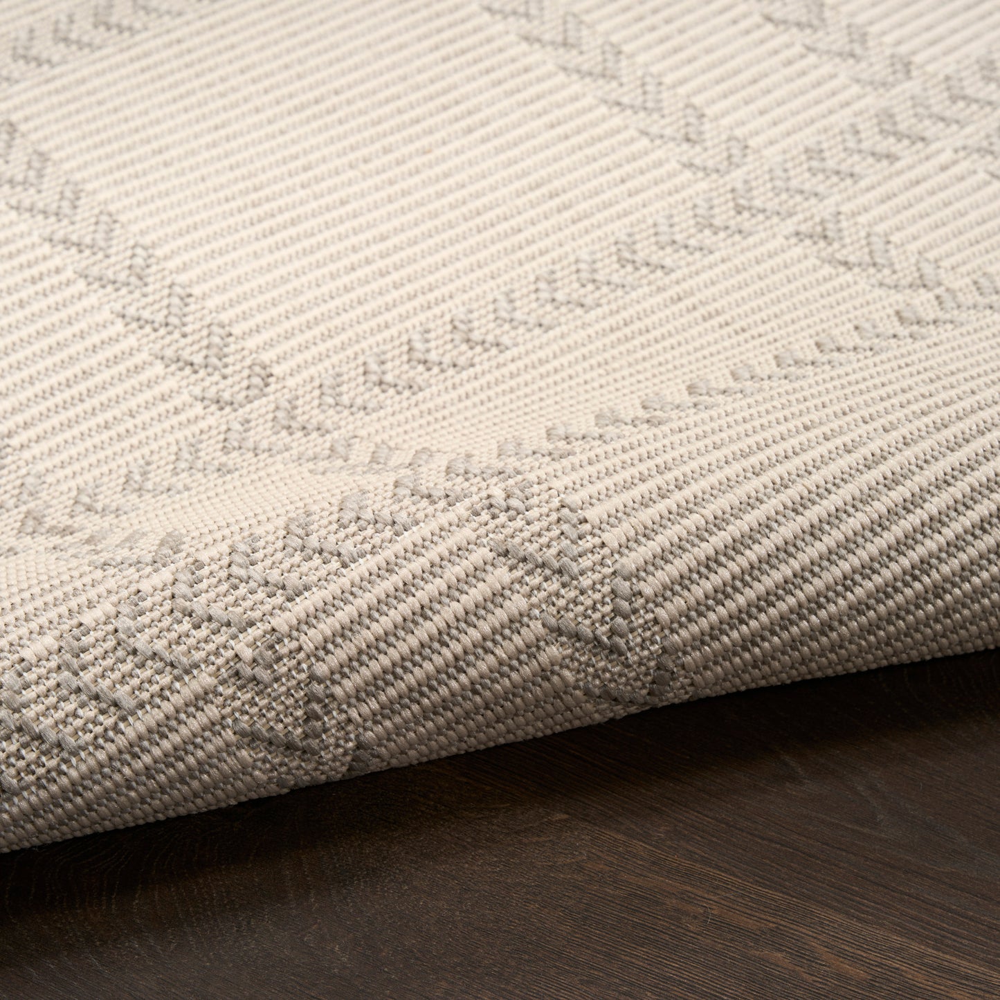 Nourison Horizon Indoor/Outdoor 4' x 6' Grey Modern Rug