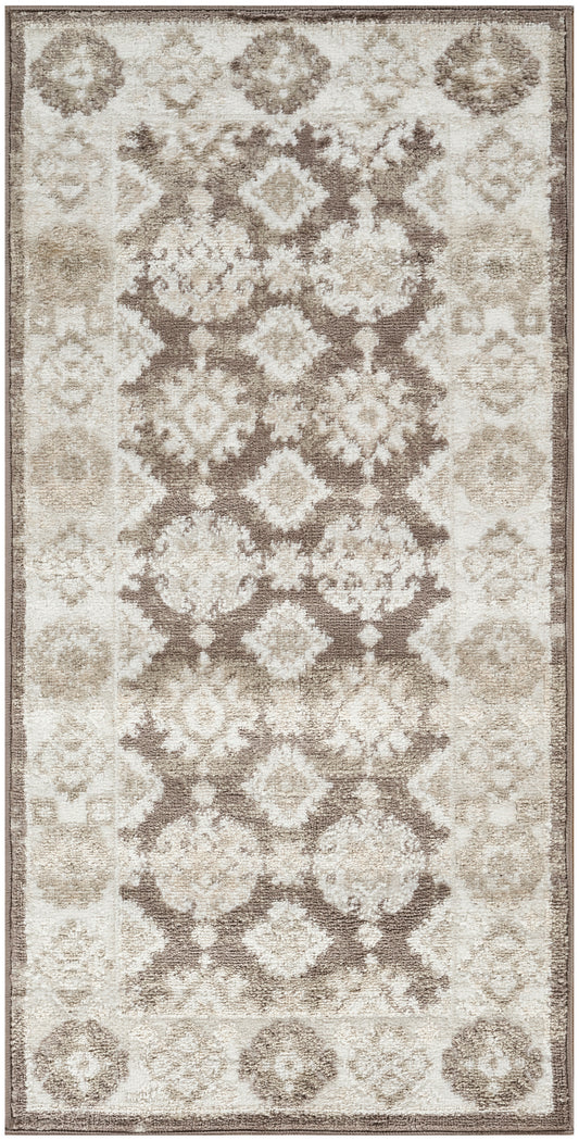 Nourison Dekor 2' x 4' Ivory Brown Vintage Indoor Rug
