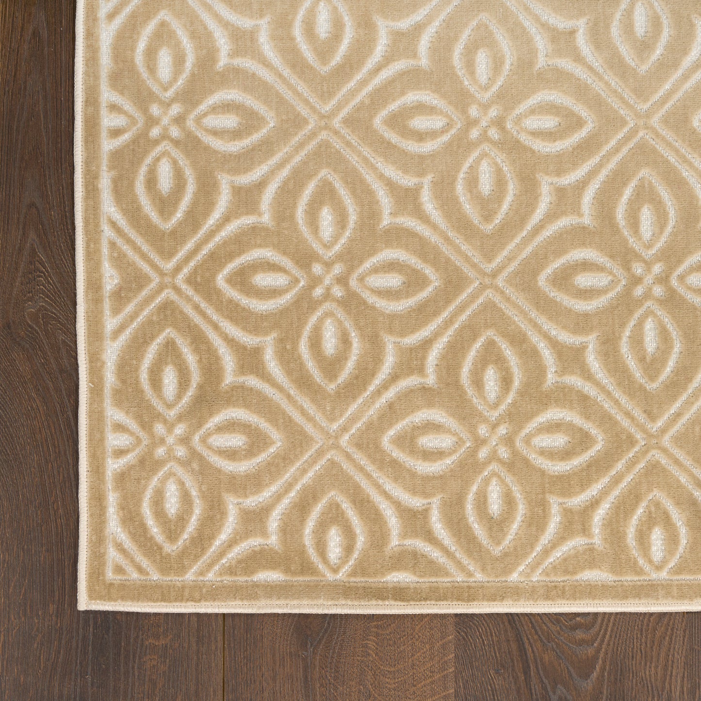 Nourison Washable Charm 4' x 6' Beige Ivory Contemporary Indoor Rug