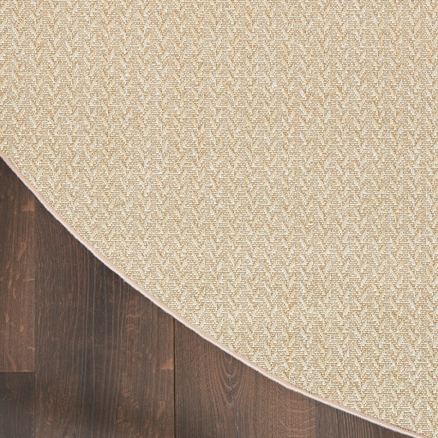 Nourison Tulum 8' x Round Cream Outdoor Rug