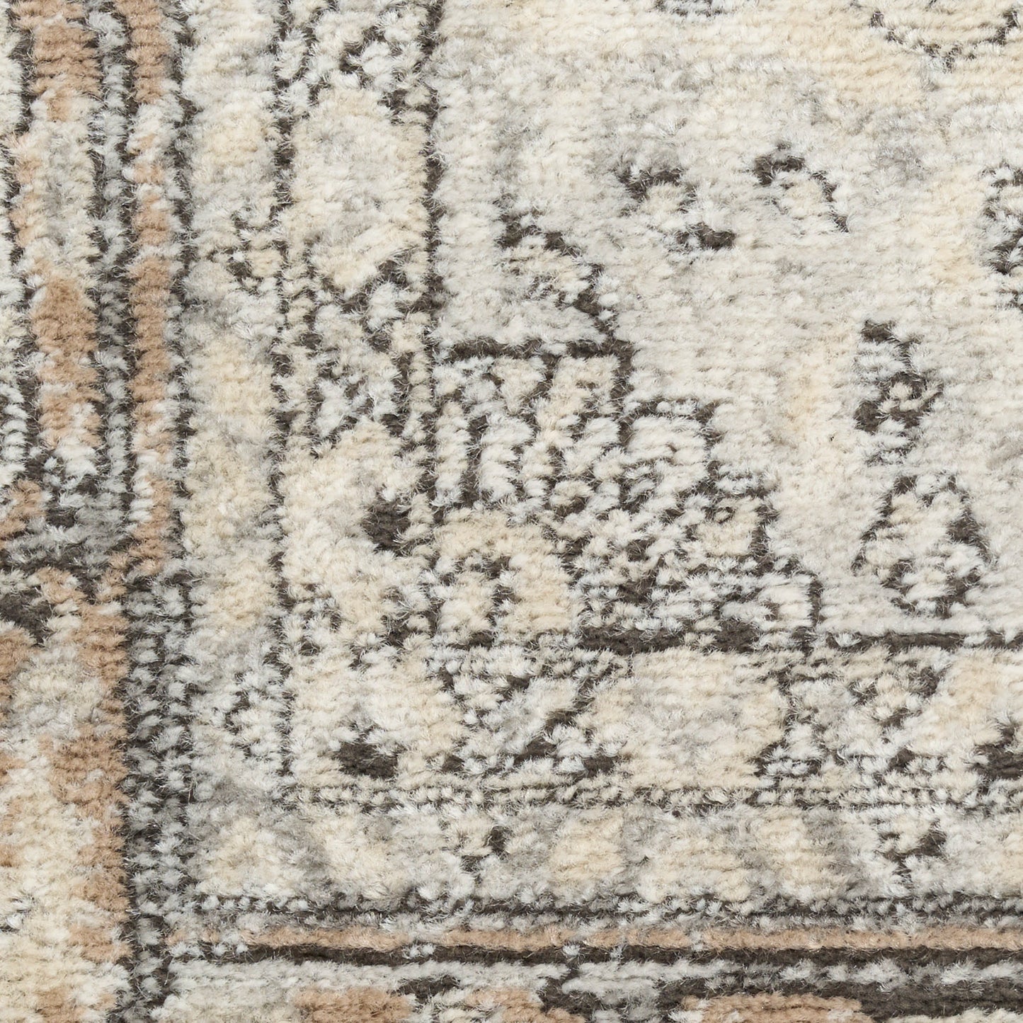 Nourison Quarry 2'2" x 7'6 Ivory Grey Taupe Vintage Indoor Rug