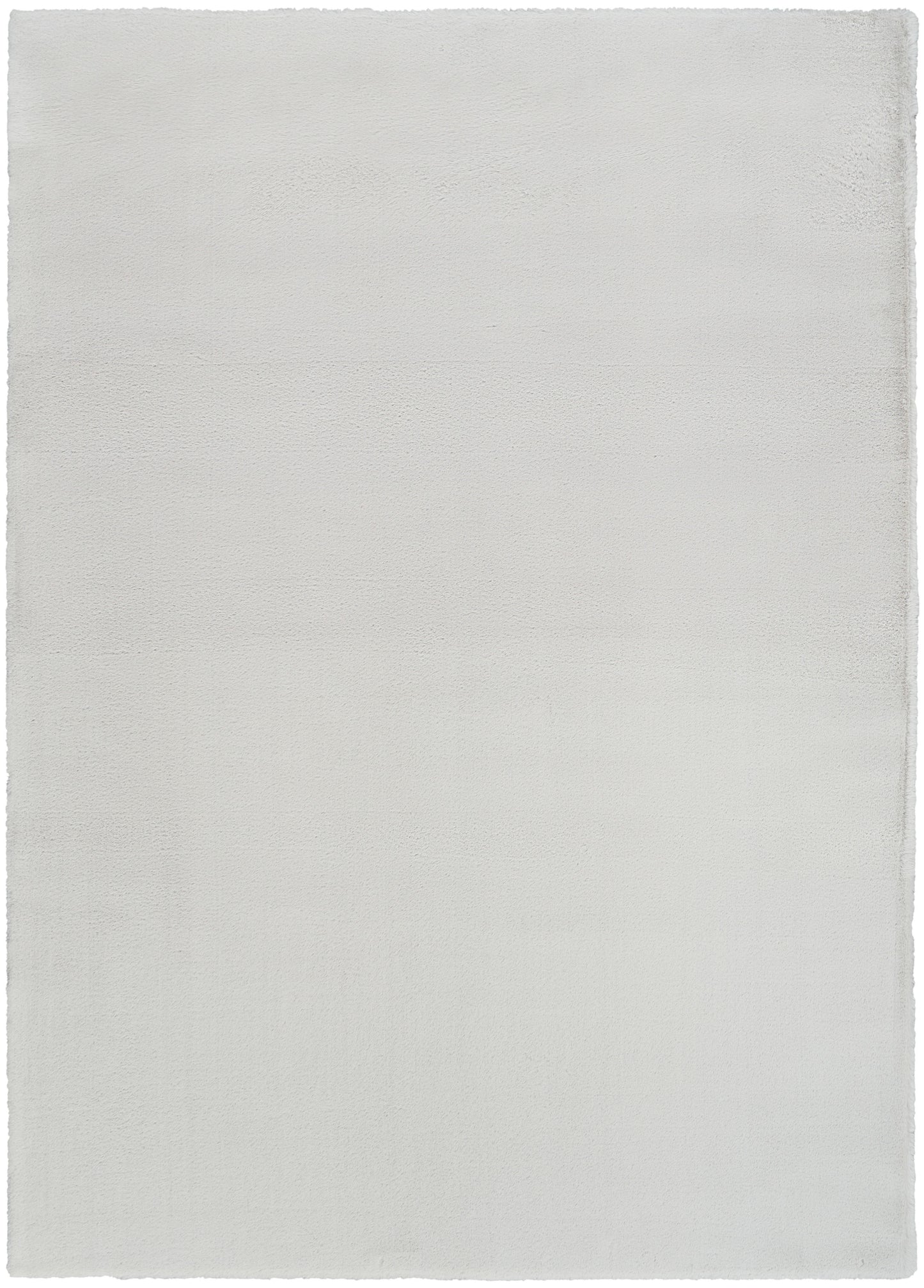 Nourison Soft Plush Rabbit Fur 4' x 6' Silver Contemporary Indoor Rug