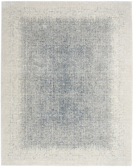DKNY Grand Street 6' x 9' Ivory Blue Modern Indoor Rug
