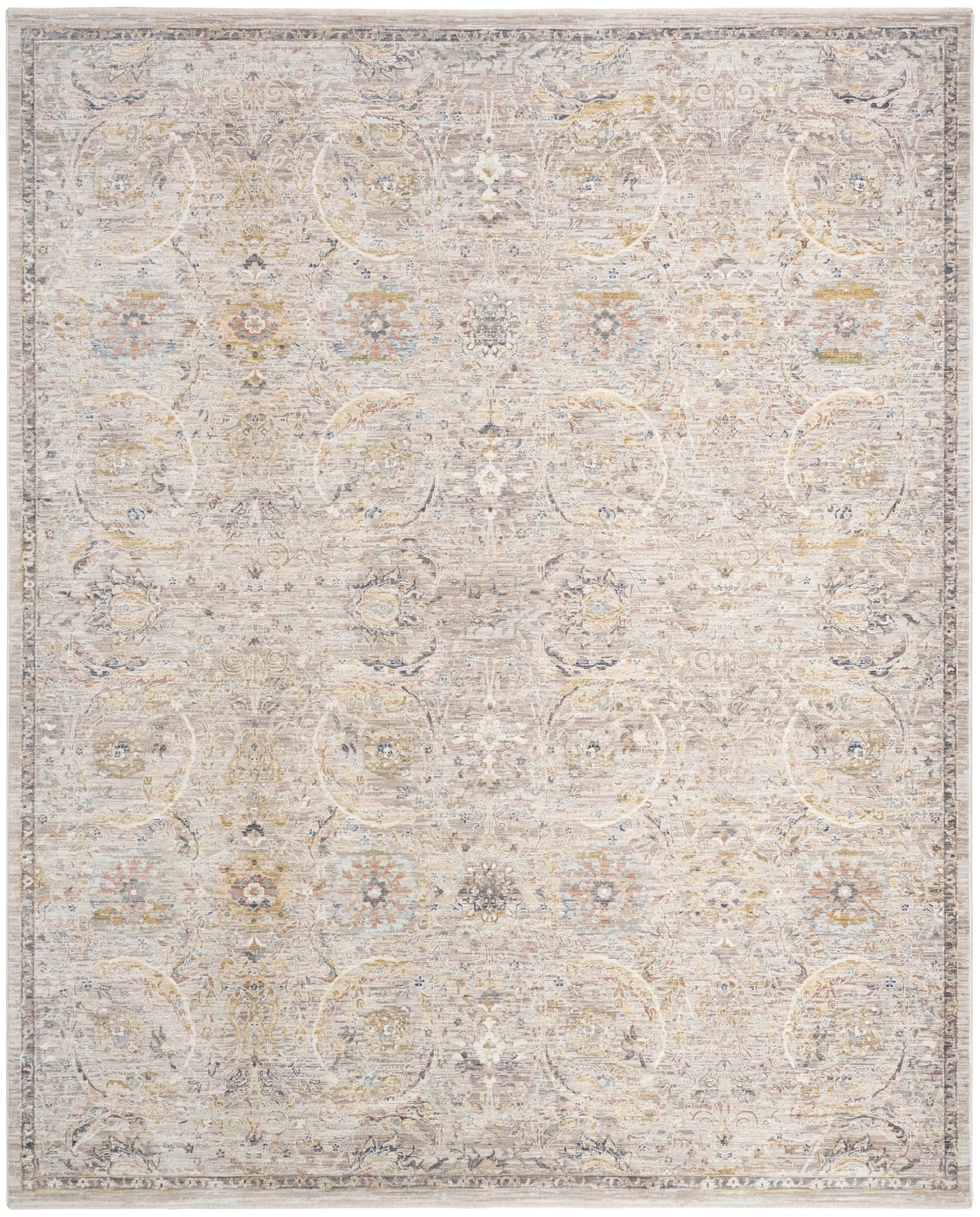 Nourison Antique Fusion 9' x 11'10" Light Grey Vintage Indoor Rug