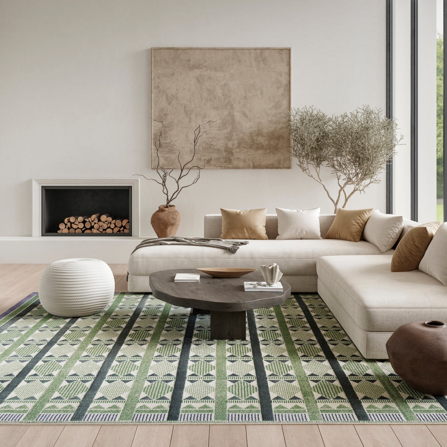 Nourison Nordic 8' x 10' Green Blue Modern Indoor Rug